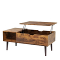 Cart In Mart Lift Top Wooden Center Coffee Table Living Room