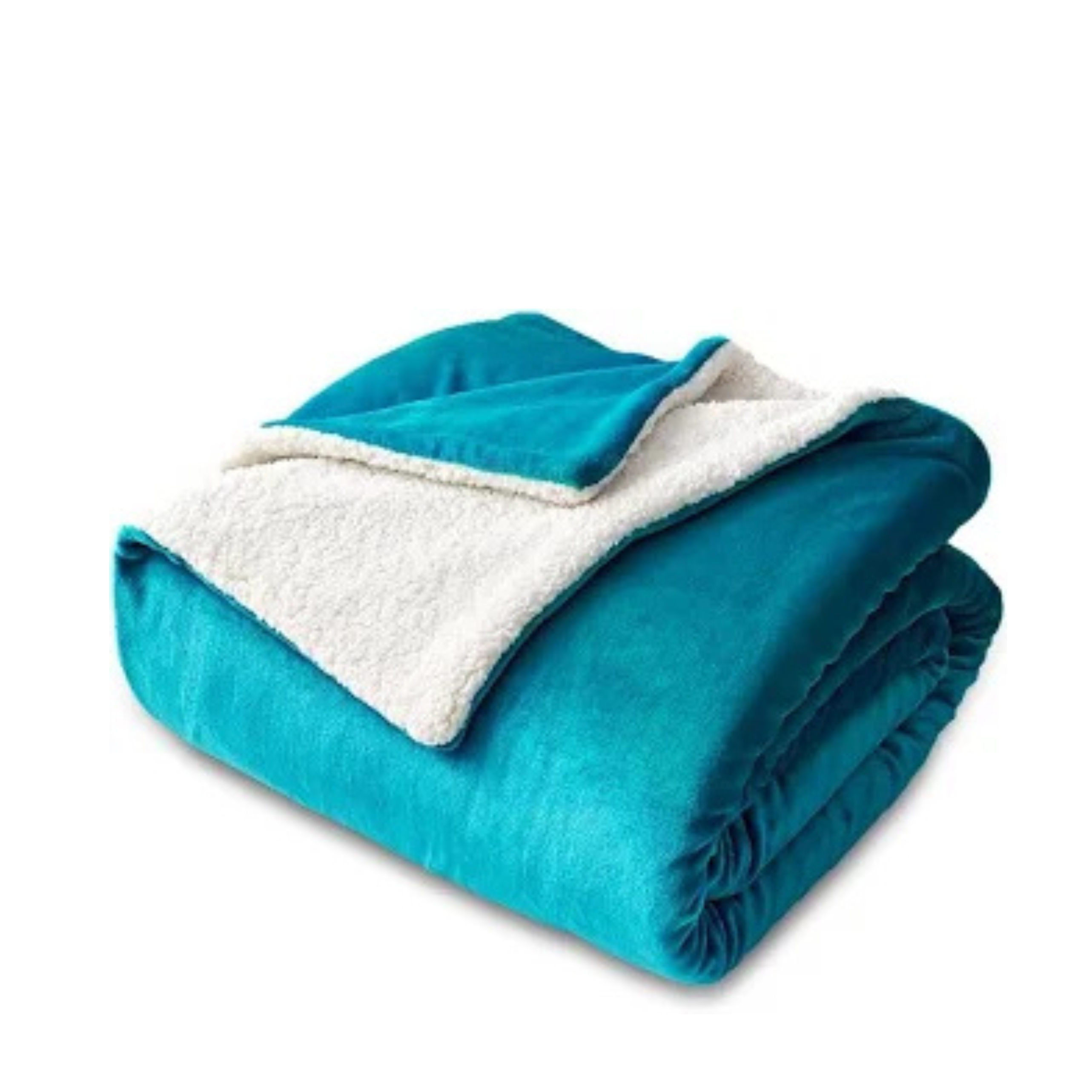 Plush Blue Throw Blanket - 150x180cm
