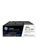 Genuine HP CNHPCF370AM 305A Tri-Pack Toner Cartridges (CMY) 2.6k Pages