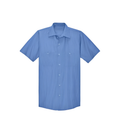 Men's Short Sleeve Striped Industrial Work Shirt