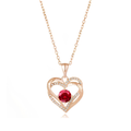 Crystalize I Love you.. July Birthstone Necklace with Swarovski Crystals
