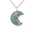 Buddha Stones Natural Quartz Crystal Moon Tree Of Life