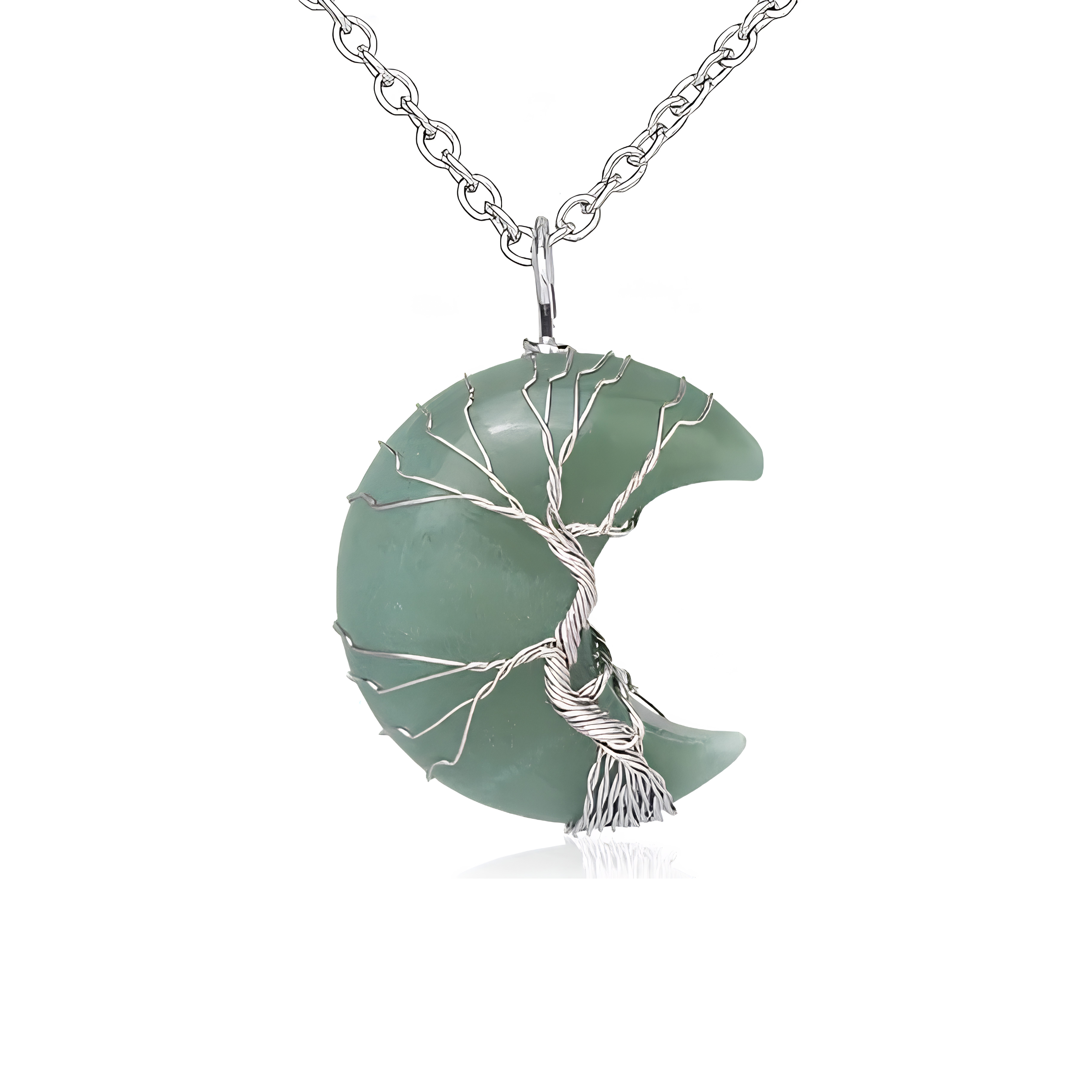 Buddha Stones Natural Quartz Crystal Moon Tree Of Life