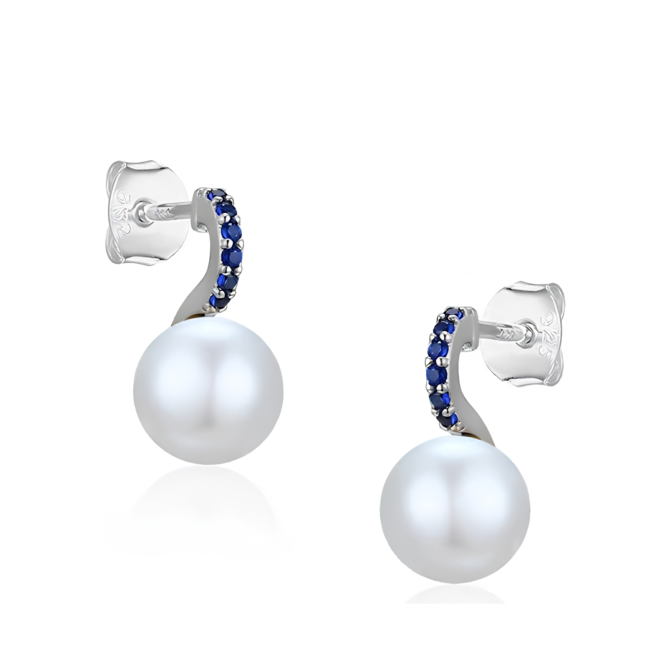 Nila Silver Earrings - Blue