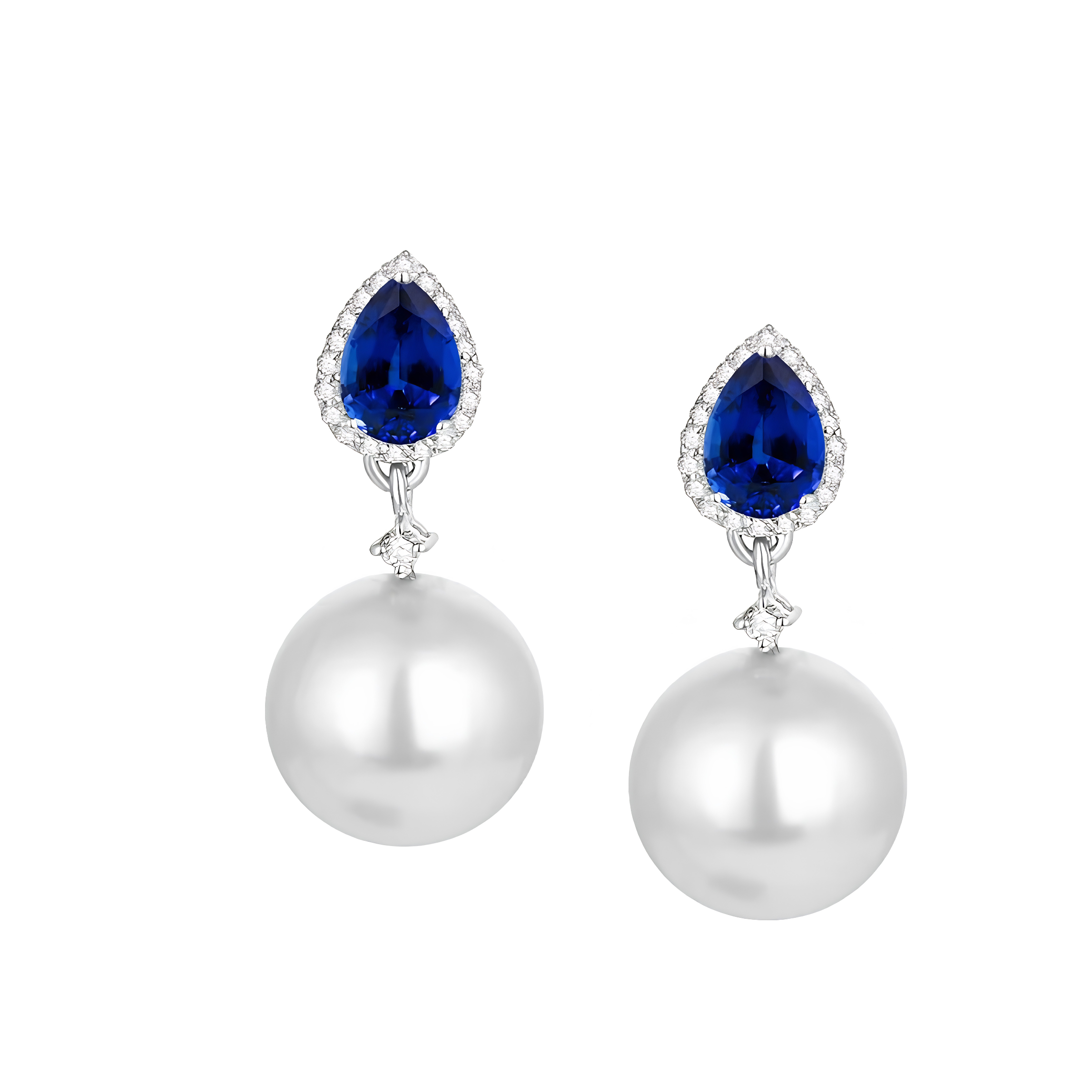 Drop & Dangle Earring 41.80Drop & Dangle Earring 41.80ct Blue Sapphire Shell Pearl 925 Sterlingct Blue Sapphire Shell Pearl 925 Sterling