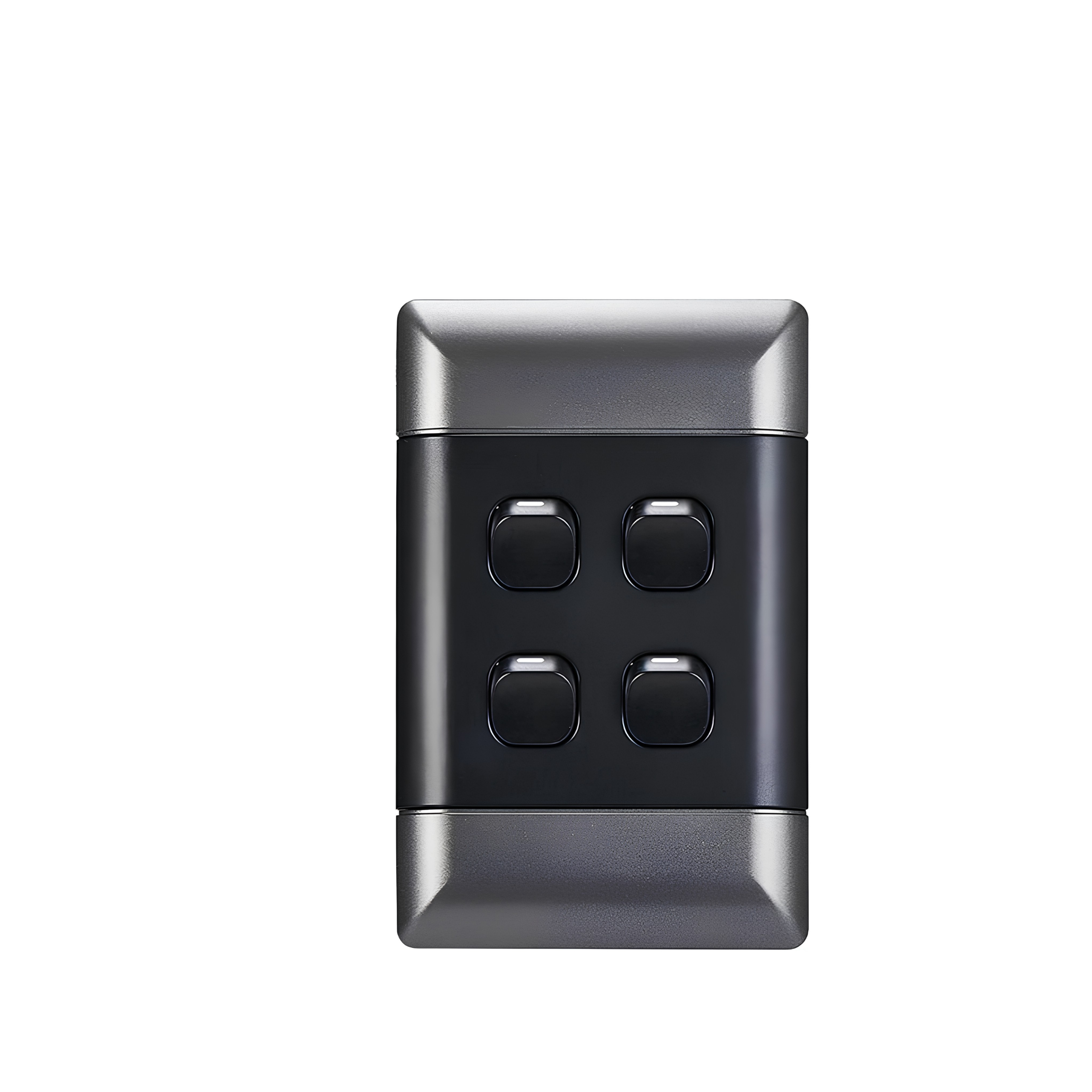 NEU 4x2 4-Lever 1-Way Switch - Silver