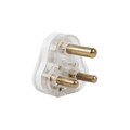 Electricmate 16 Amp Solid Brass Pin Plug Top