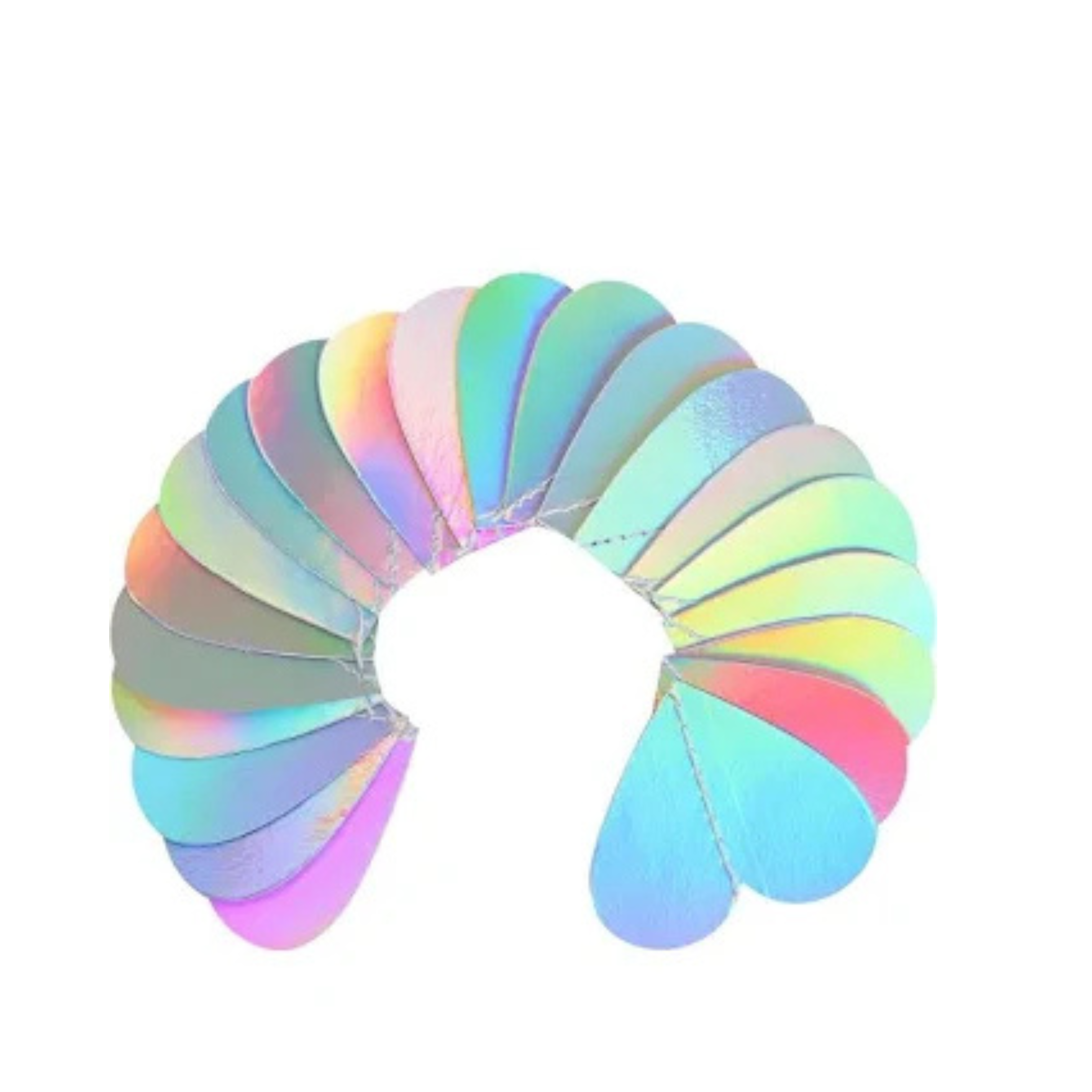 Party Decor Iridescent Disco Holographic Heart Garland Neon