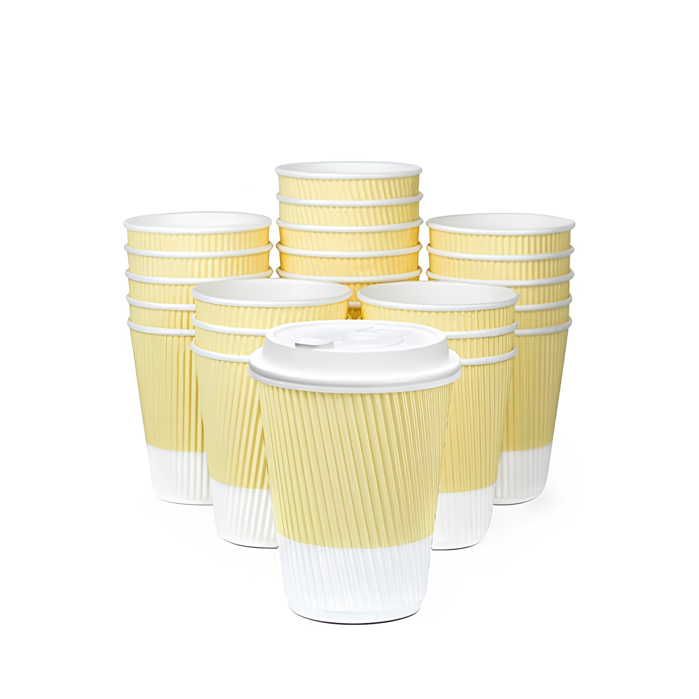 Glowcoast Disposable Coffee Cups With Lids - set of 80