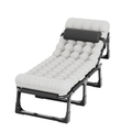 Adjustable Fold Camping Cot with Mattress, 450lbs