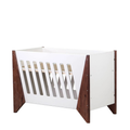 Steel & Rose Alice Cot with Mattress, Oak And White