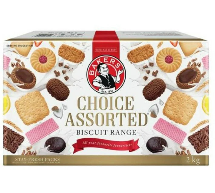 Bakers Choice Assorted Biscuit Range - 2000g Box