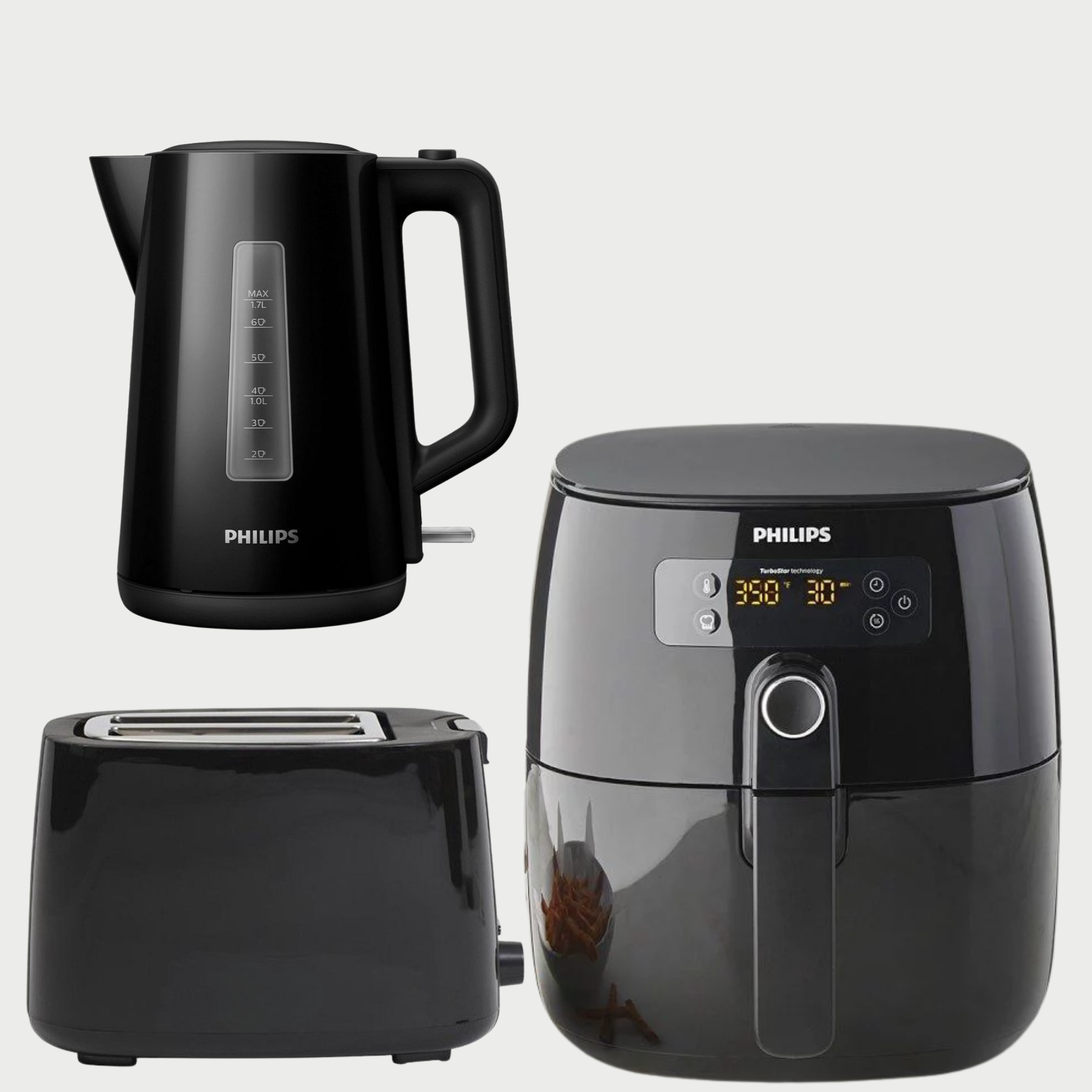Black Kitchen Appliance Set