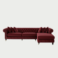Velvet Burgundy Couch