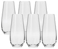Crystal Stemless Bubbly Flute Glass 230ml x6