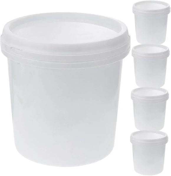 Bucket 500ml White Pack Of 5