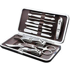 Premium Manicure Pedicure Set Nail Clippers Kit - 12 Piece Stainless Steel