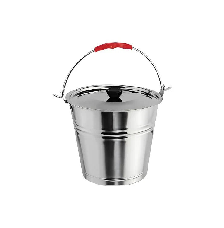 Bucket & Lid Stainless Steel 12 liter