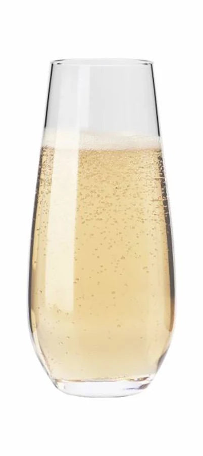 Crystal Stemless Bubbly Flute Glass 230ml x6