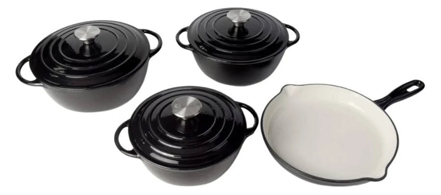 Black Iron Cast Pot Set